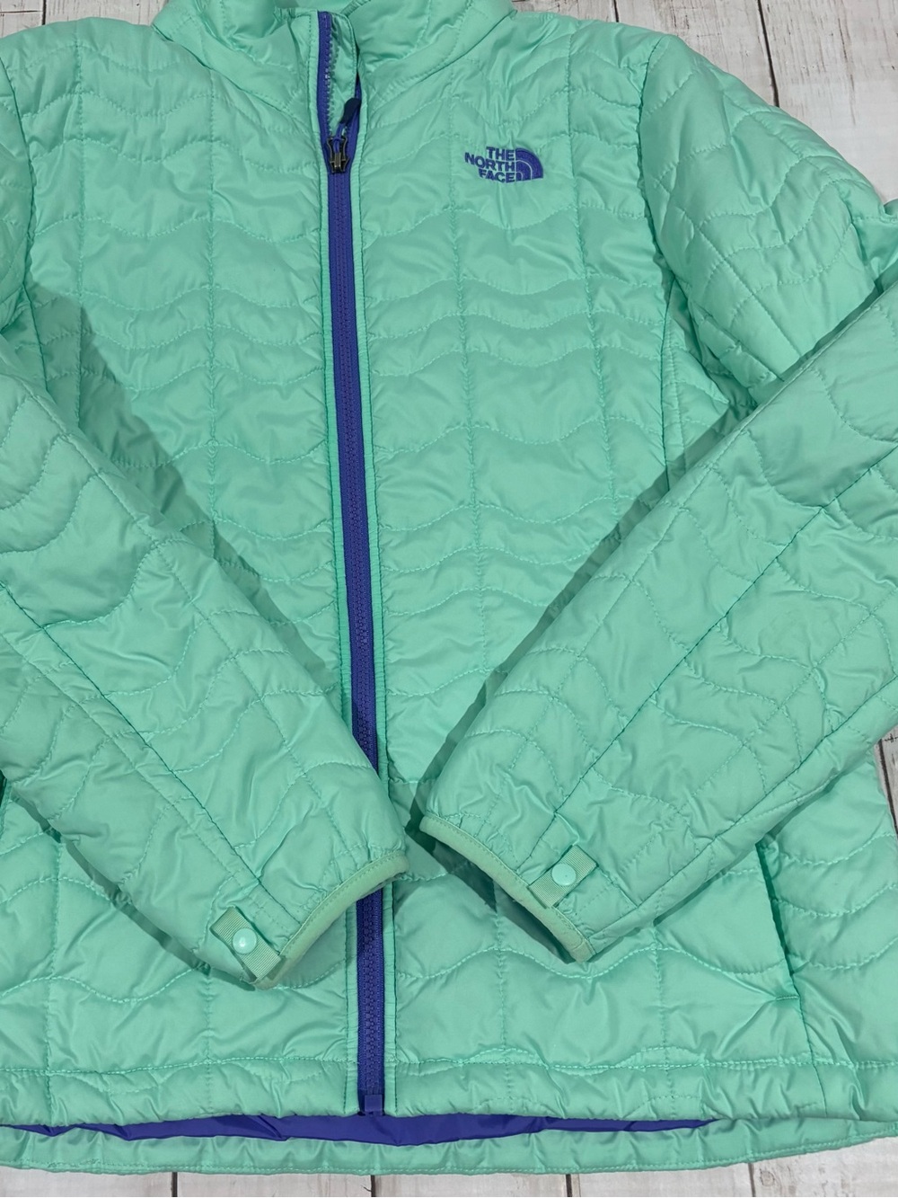 North Face Women's Bombay Puffer Jacket Mint Green Large - Picture 8 of 13